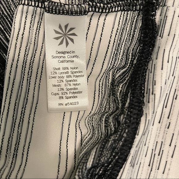 Athleta Black White Side Crunch and Punch Tank Top - Picture 9 of 9